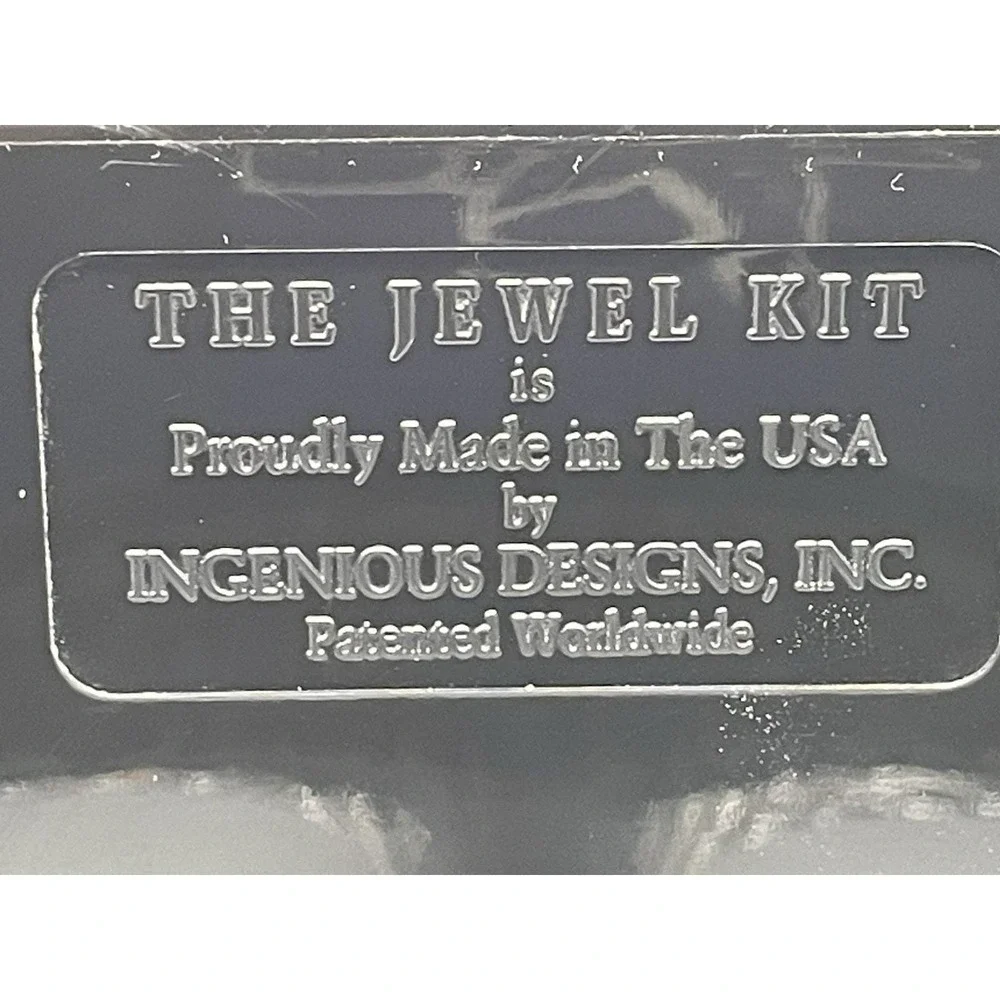 The Jewel Kit by Ingenious Designs Vintage Accordion Style Black Jewelry Box